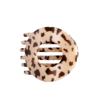 Blonde Tortoise Large Flat Circle Hair Clip
