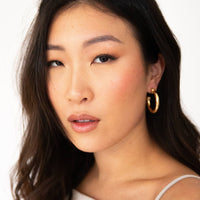 Small Acrylic Hoo Hoop Earring (Gold)
