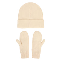 Snow Cute Sparkle Beanie and Mittens Set