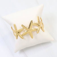 Meridian Starfish Cuff Bracelet Gold