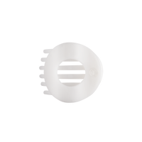 Coconut White Medium Flat Circle Hair Clip
