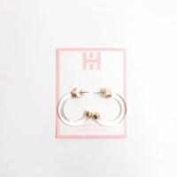 Small Acrylic Hoo Hoop Earring (Clear)