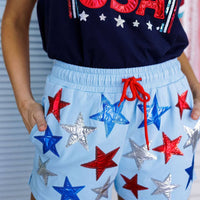 Brianna Cannon - Star Spangled Scuba Shorts