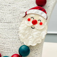 Beaded Santa Necklace
