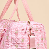 Oh So Fancy (Pink), On-the-Go Quilted Weekender