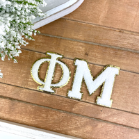 Phi Mu Iron-On Patch Set