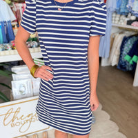 Carolina T-Shirt Navy/White