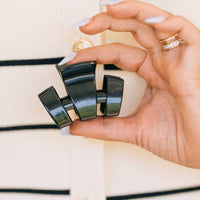 Jet Black, Petite Claw Clip