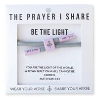 BE THE LIGHT Christian Cord Bracelet