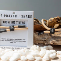 TRUST HIS TIMING Christian Cord Bracelet