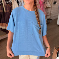 Staycation Sleep Tee (Blissful Blue)