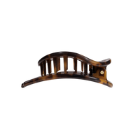 Tortoise Medium Flat Circle Hair Clip