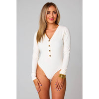 BuddyLove - Holly White Long Sleeve Bodysuit