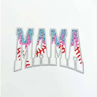 Mama Baseball Drip Chenille Patch
