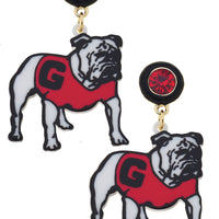 Georgia Dawg Earring