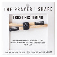 TRUST HIS TIMING Christian Cord Bracelet