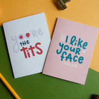I Like Your Face Funny Anniversary Galentine's Day Card
