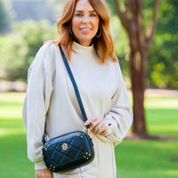 Sloane Studded Crossbody (Black)