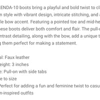 Glenda, Bow Boot