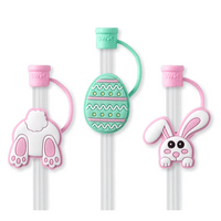 Bunny Trail Straw Topper Set, Swig