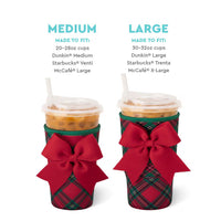 Christmas Plaid Iced Cup Coolie (large) Swiglife