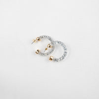 Small Hoo Hoop Earring (Silver Glitter)