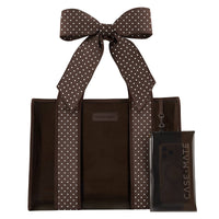 Espresso Polka Dot Bow Jelly Tote Bag