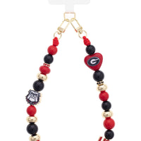 Bulldogs Beaded Cellphone Wristlet