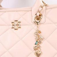 Janey Heart Bag Charm Gold