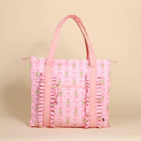 Oh So Fancy (Pink) Quilted Tote Bag