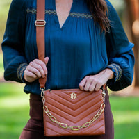 Ariana Crossbody Purse (Saddle)