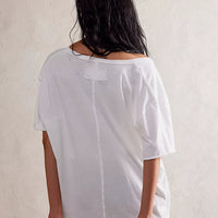 Nina V Neck Tee, FP (White)