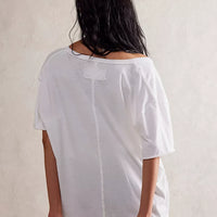 Nina V Neck Tee, FP (White)
