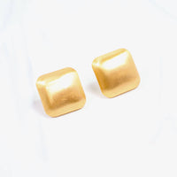 Trish Brushed Stud Earring Gold