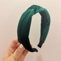 Green Velvet Headband