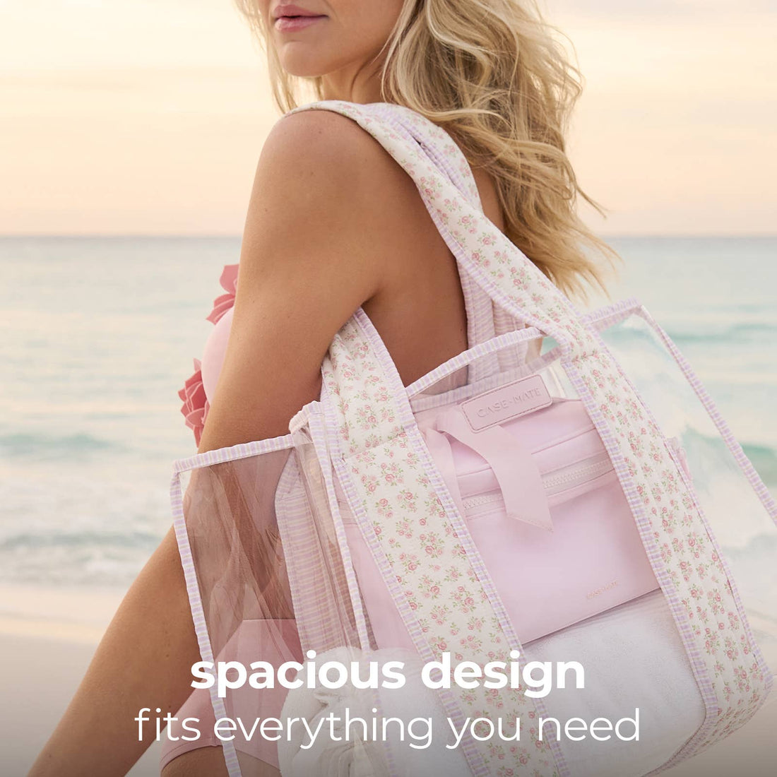 Quilted Ditsy Floral Jelly Tote Bag, CaseMate