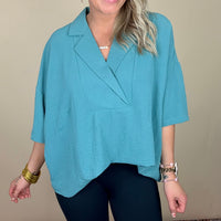 Hudson Teal Top