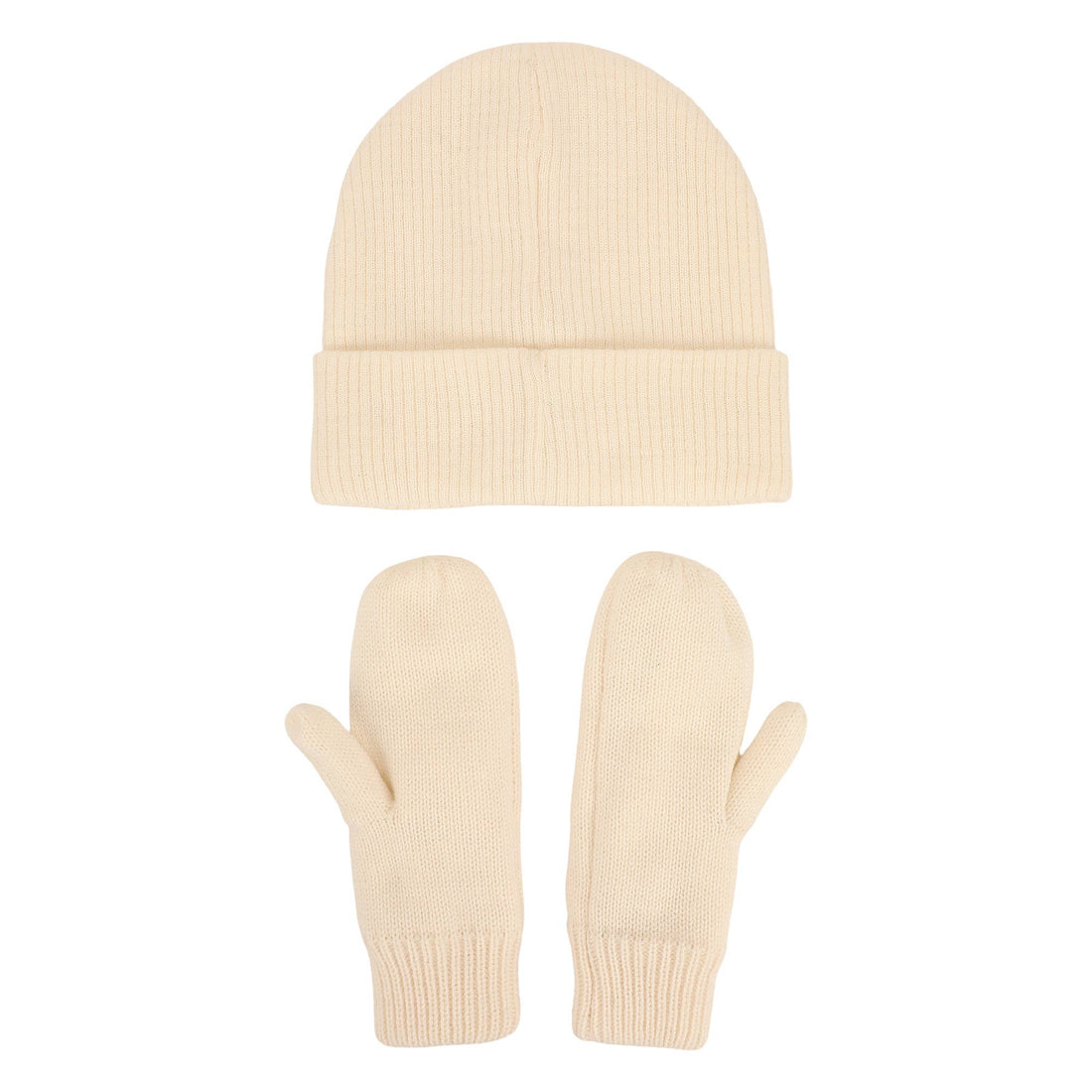 Snow Cute Sparkle Beanie and Mittens Set