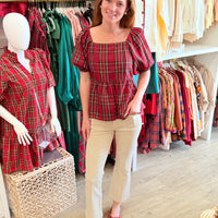 Isabel Plaid Top