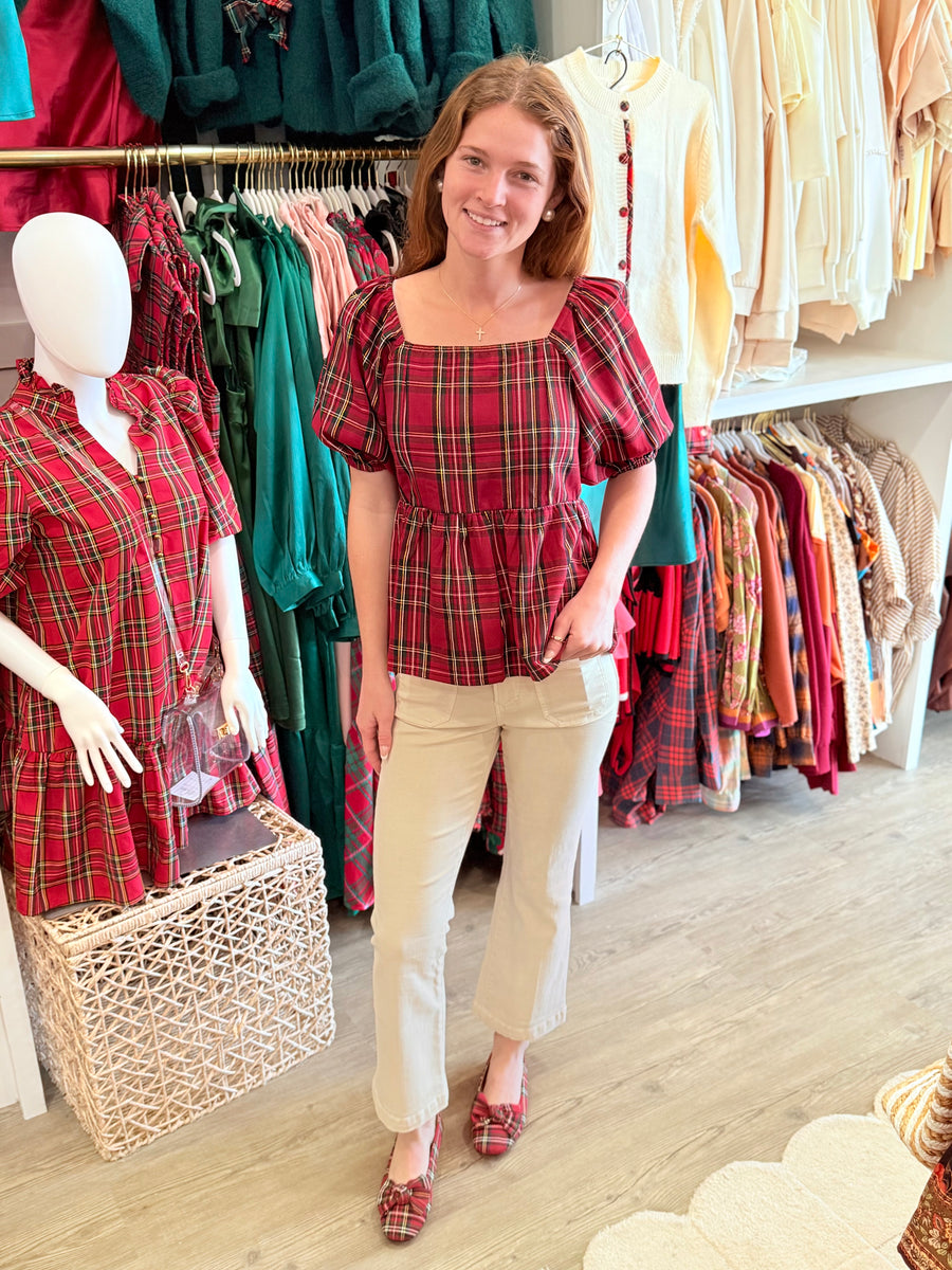 Isabel Plaid Top
