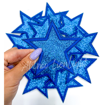 Blue Glitter Star