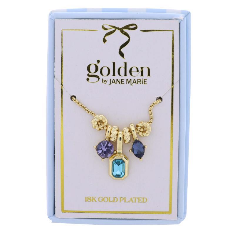 Kids 18K Crystal Charm Necklace