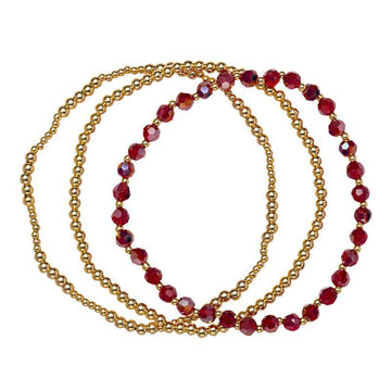 18K Gold Bracelet Set (january)