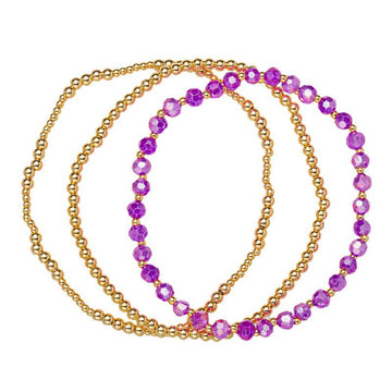 18K Gold Bracelet Set (february)