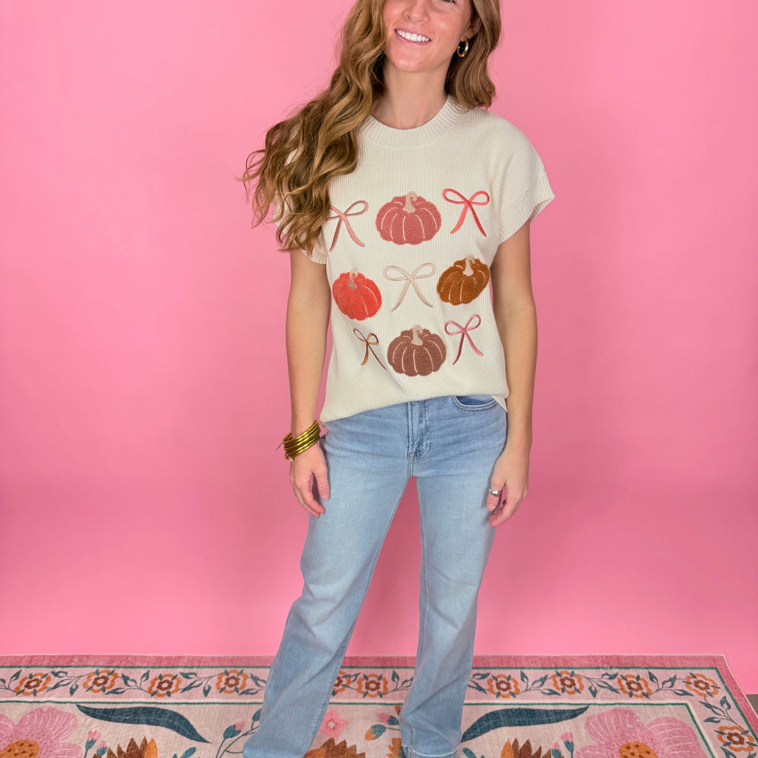 Pumpkin & Bows Sweater