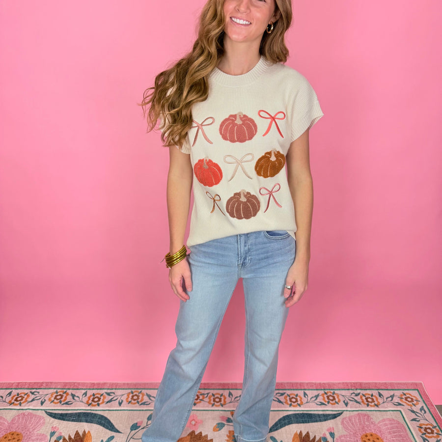 Pumpkin & Bows Sweater