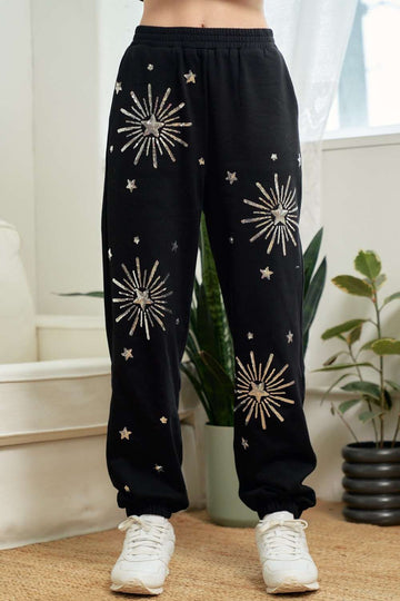 Sequin Patch Jogger