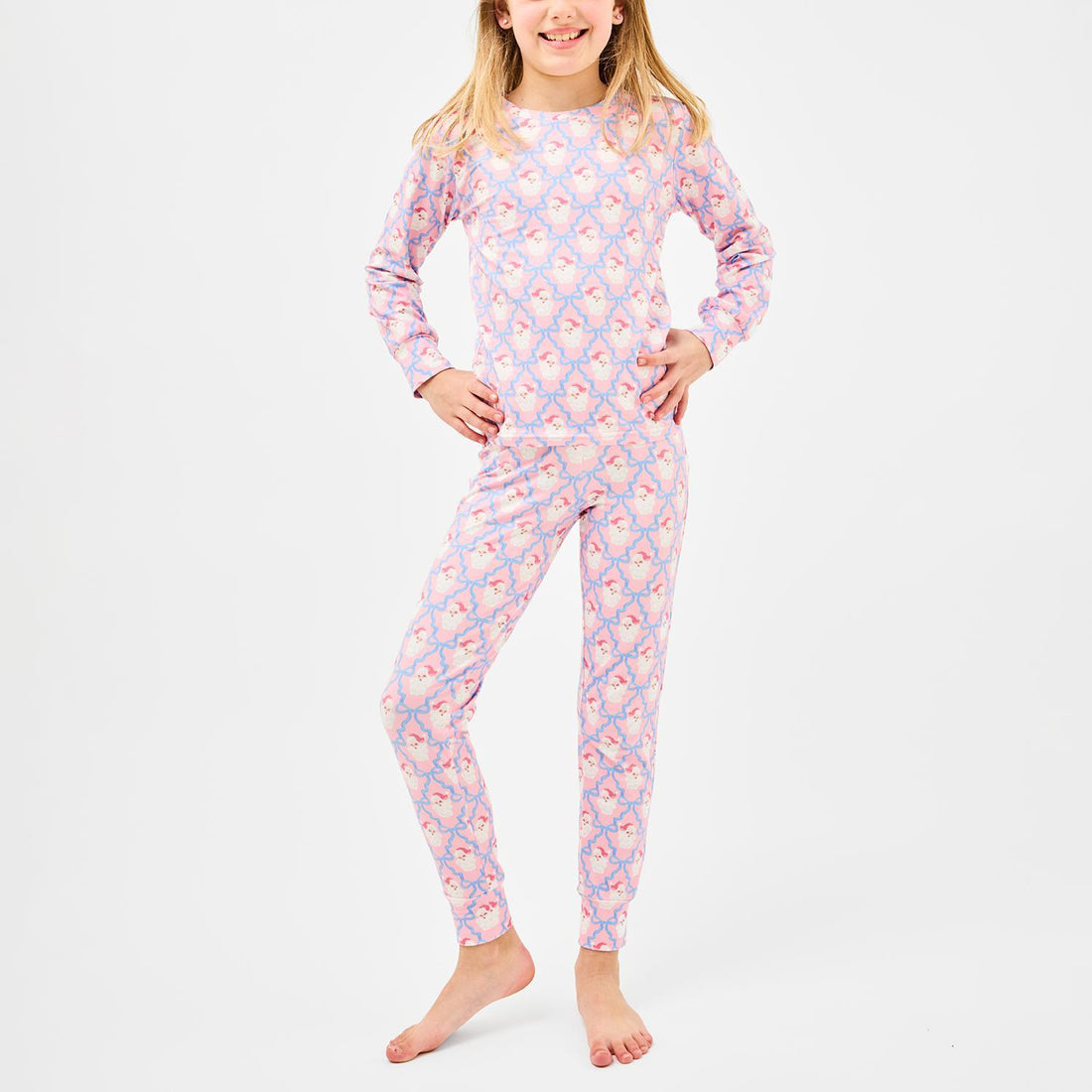 Santa Bow Kids PJ Set