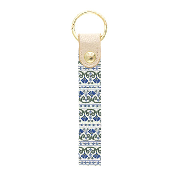 Keychain (floral navy)