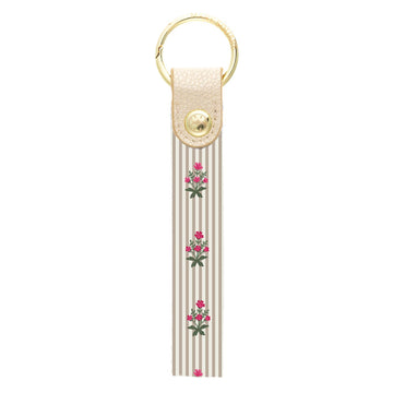 Keychain (cottage stripes)